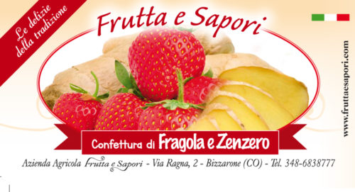 Confettura extra di FRAGOLA e ZENZERO 240 gr