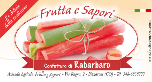 Confettura extra di RABARBARO 240 gr