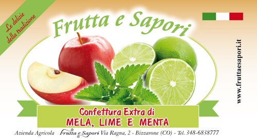 Confettura mela limetta e menta 240g